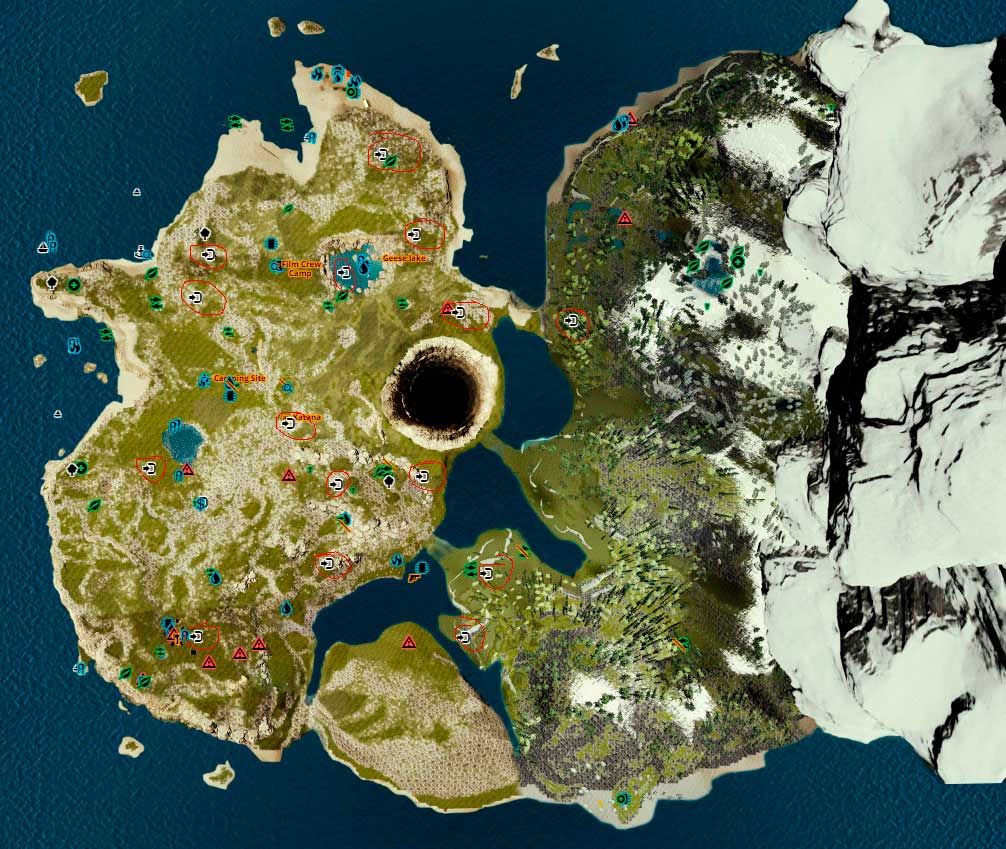 Детализированная карта The Forest 