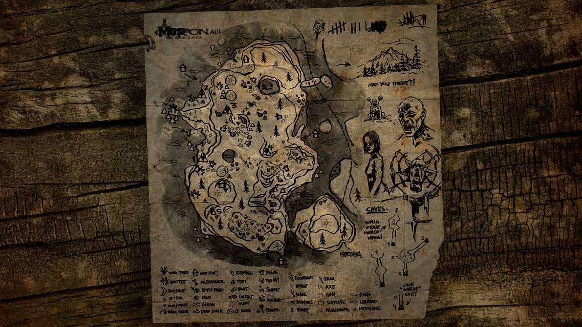 Эту карту можно найти в игре The Forest